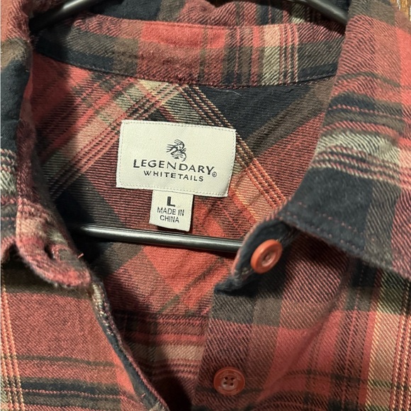 Legendary Whitetails Red and Black Plaid Button Down Shirt - Picture 2 of 5